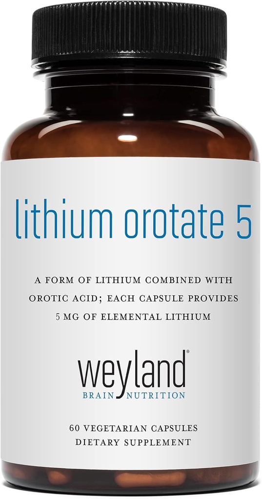 Orotate de lithium - 5 mg de lithium élémentaire par gélule végétarienne