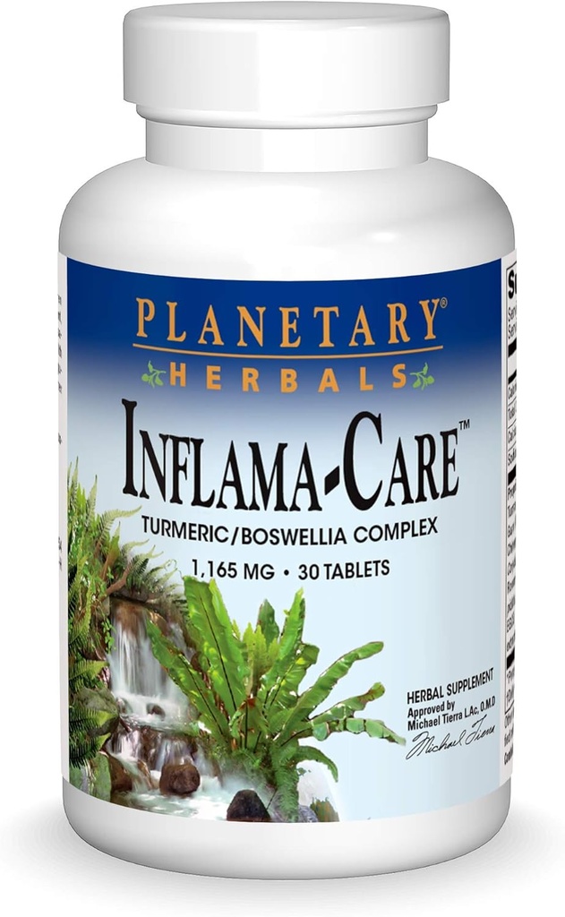Herbes Planétaires Inflama-Care 1165 mg Turcuma, Complexe Boswellia - 30 comprimés