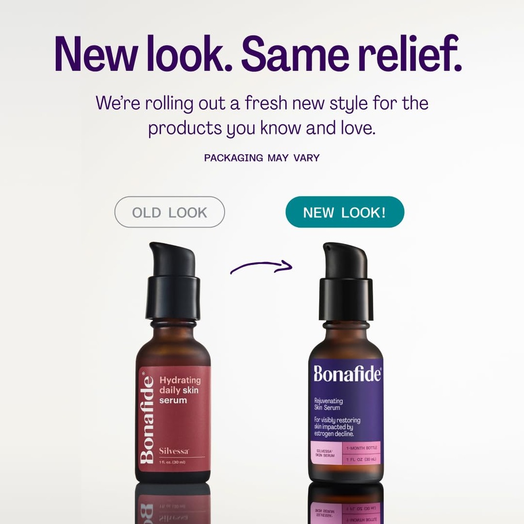 Bonafide Silvessa Hydratant le sérum cutané quotidien – sans hormones, sans médicaments pour la peau pendant la ménopause – 30 jours (1 fl oz)