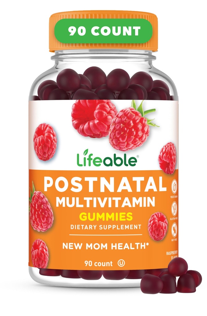 Multivitamines postnatales vivaces avec fer, choline et iode.