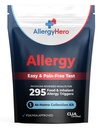 AllergyHero Kit de test complet d'allergie alimentaire et environnementale avec 295 déclencheurs pour adultes et enfants – Kit de test d'allergie facile et sans douleur à domicile avec des résultats précis