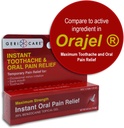 GeriCare Benzocaine 20% Force maximale Gel de soulagement de la douleur instantanée et des dents 0,5 oz. Traitement de la douleur à action rapide pour les dents, l'irritation de la gum, la sensibilité et les plaies de bouche, (paquet de 1)