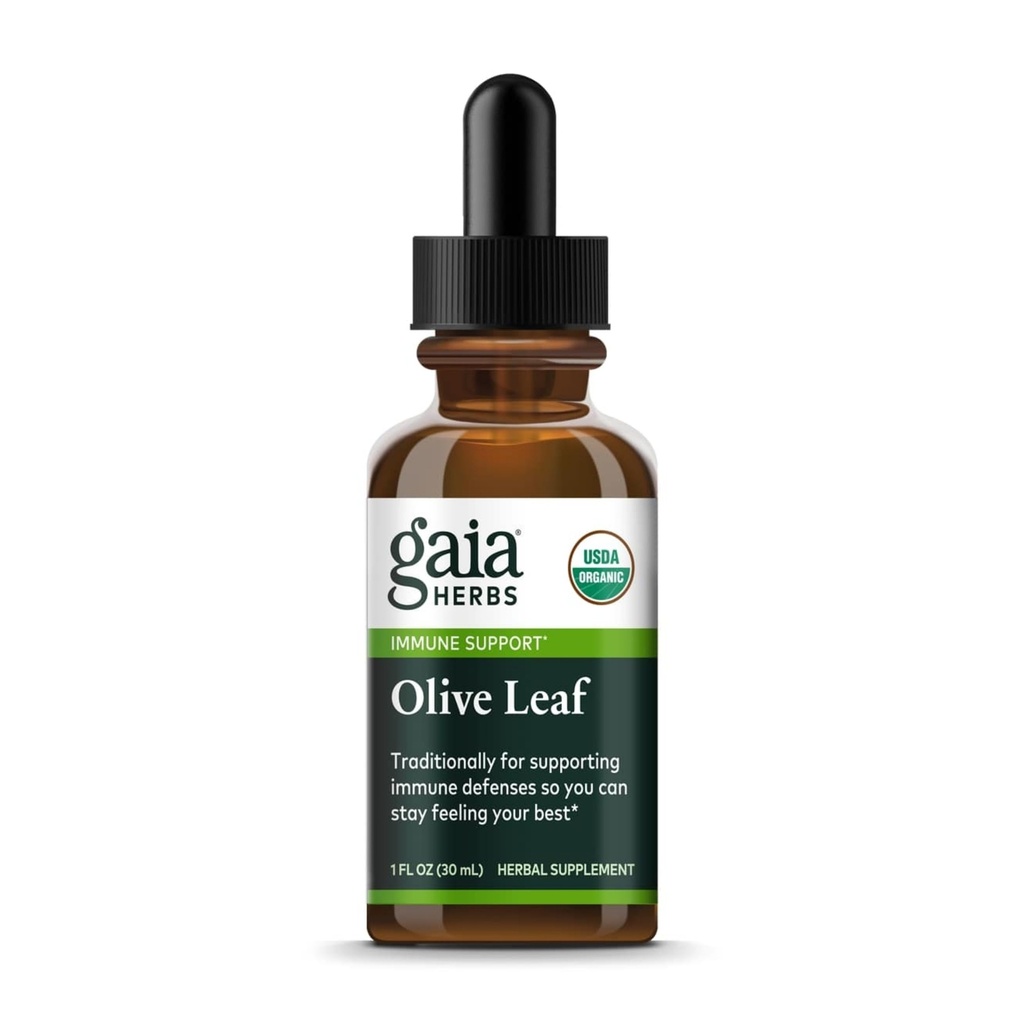 Gaia Herbes Feuille d'olive 1 Fl Oz, extrait liquide