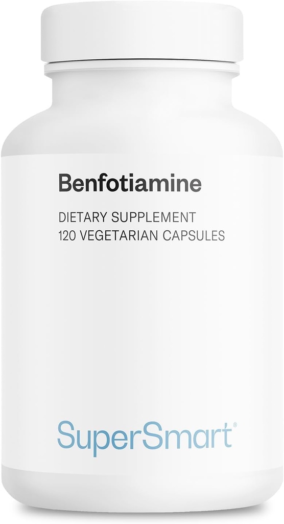 Supersmart - Benfotiamine 320mg par jour (haute puissance) - Biodisponible Thiamine - Vitamine B1 Benfotiamine Supplement.