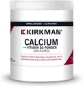 Kirkman - Calcium avec poudre de vitamine D3 - 8 oz - Minéraux essentiels - Aide à maintenir des os forts - Sans aromatiser