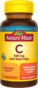 Nature faite vitamine C 500 mg avec des hanches roses, complément alimentaire pour le soutien immunitaire, 130 capsules, 130 jours d'approvisionnement
