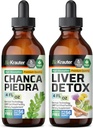 BIO KRAUTER Chanca Piedra Tincture 4 Fl. Oz. & Liver Detox Tincture 4 Fl. Oz.
