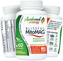 MitoMag – 300mg Complexe de magnésium élémentaire: Mg Glycinate, Mg BHB - Muscles du sommeil Mood Énergie Cognitive Focus Calme – Tous naturels, fabriqués aux États-Unis, Pas d'additifs – Supplément de 60 capsules véganes