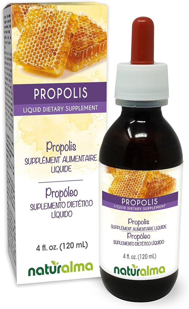 Naturalma Propolis (Propolis) Resin Alcohol-Free Tincture - 4 fl oz Liquid Extract in Drops - Dietary Supplement