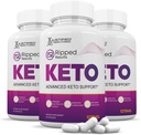 (3 Pack) Ripped Results Keto ACV Pills 1275MG Keto Support Blend Capsule Alternative à Keto ACV Gummies Formulé avec vinaigre de cidre de pomme Extra Virgin Olive Oil Powder Green Tea Leaf 180 Capsules