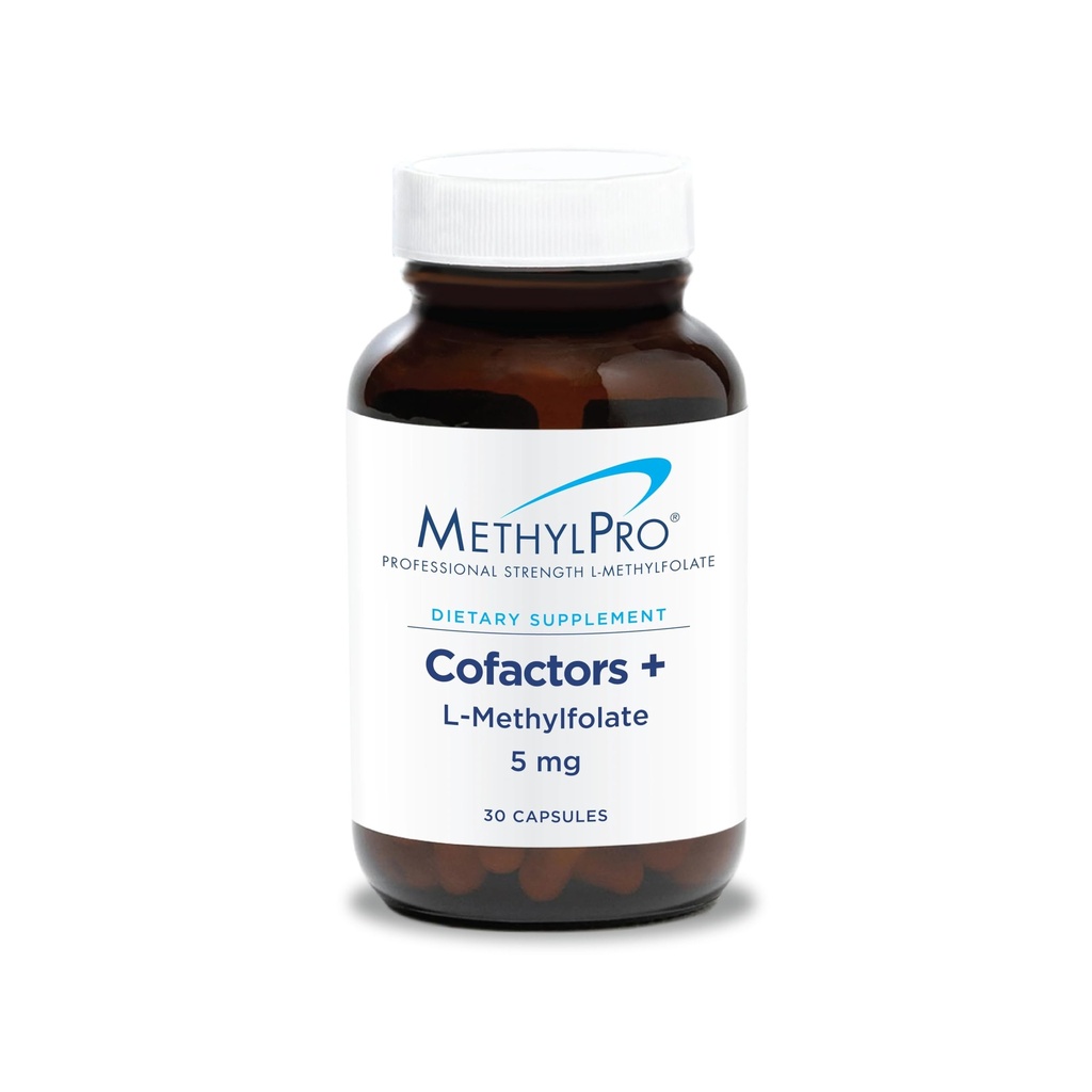 MethylPro L-méthylfolate 5 mg + Cofacteurs - Supplément en méthylolate L pour les femmes et les hommes, vitamine méthylée B9 (5-MTHF) avec B6 et B12 pour la santé cérébrale, la concentration et le calme - 30 capsules (paquet de 1)