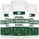 900MG Supplément de sulforaphane liposomique Extrait de brocoli, Supplément hépatique pour antioxydant, Digestion, Santé cellulaire 180 Capsules