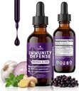 Leefy Organics Immunity Defense Blend - Supplément de soutien à l'immunité biologique, Supplément d'immunité à absorption rapide, amplificateurs pour adultes, amplificateur, amplificateur de système, amplificateur d'immunité - 2 Oz