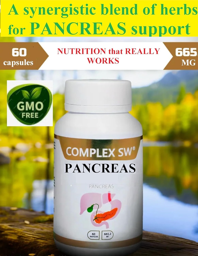 Pancreas Nettoyer la désintoxication et le supplément de réparation avec toute l'enzyme naturelle Papaine, Bromelain, Extrait d'ananas, zinc, chrome, manganèse. Revitalizer & Detox Formula for Gut Health.