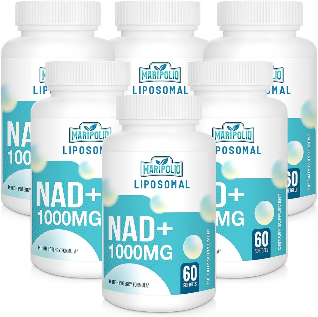 Liposomal NAD+ Supplement 1000 mg | Highest NAD Pontecy | Max Absorption | Pure NAD Supplement | Energy and DNA Repair, Aging Defense, Brain Function | 360 Softgels