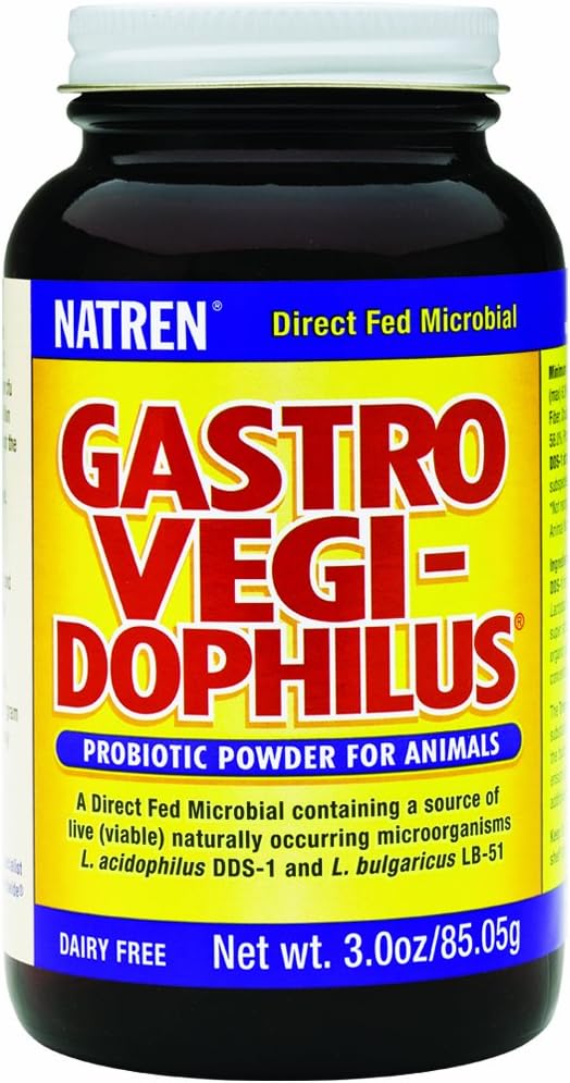 Natren Gastro Vegi-Dophilus Santé intestinale et digestion Poudre probiotique sans lait pour animaux, 3.0oz