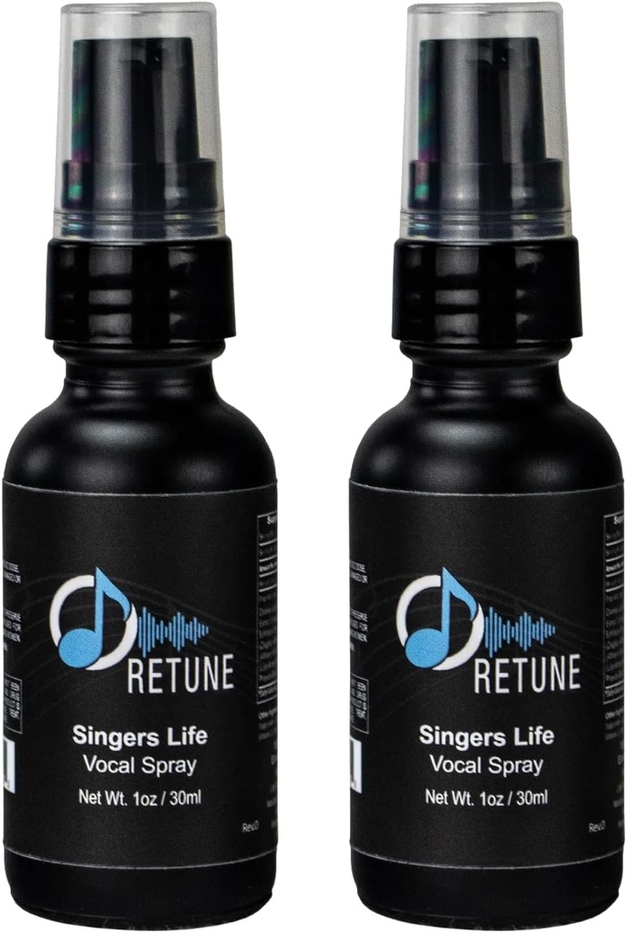 ChromaCast Retune Wellness 2pk 100mg Huile de chanvre Singers Life Spray de gorge vocal 30ml
