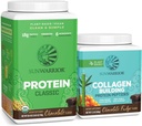Sunwarrior Classic Vegan Protéine Poudre à base de plantes 30 portions, chocolat et collagène Construction Poudre Acide hyaluronique