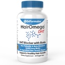 DrFormulas HairOmega DHT Blocker Biotin 5000 mcg Vitamines pour le supplément de croissance des cheveux
