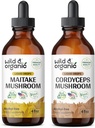 Teinture de champignons sauvage et biologique 4 fl oz & Cordyceps Teinture de champignons 4 fl oz
