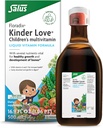 Floradix Kinder Love Multivitamine pour enfants - Supplément à base de plantes - Multivitamine liquide pour enfants - Vitamines A, C, D & E, Calcium et plus - Végétarien, Non-OGM, Sans gluten - 16,9 fl oz