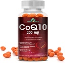 CoQ10 à haute absorption 200 mg – Softgels sans gluten pour le soutien du cœur, de l'endurance et du cerveau - 60 jours d'approvisionnement, 120 comtes