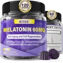 Antioxydants et soutien du cerveau Mélatonine 60mg 30mg pour 50+ Adultes.