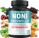 Capsules d'extrait de Noni avec Noni, Boswellia, White Willow Bark et plus - 150 capsules pour 5 mois d'approvisionnement