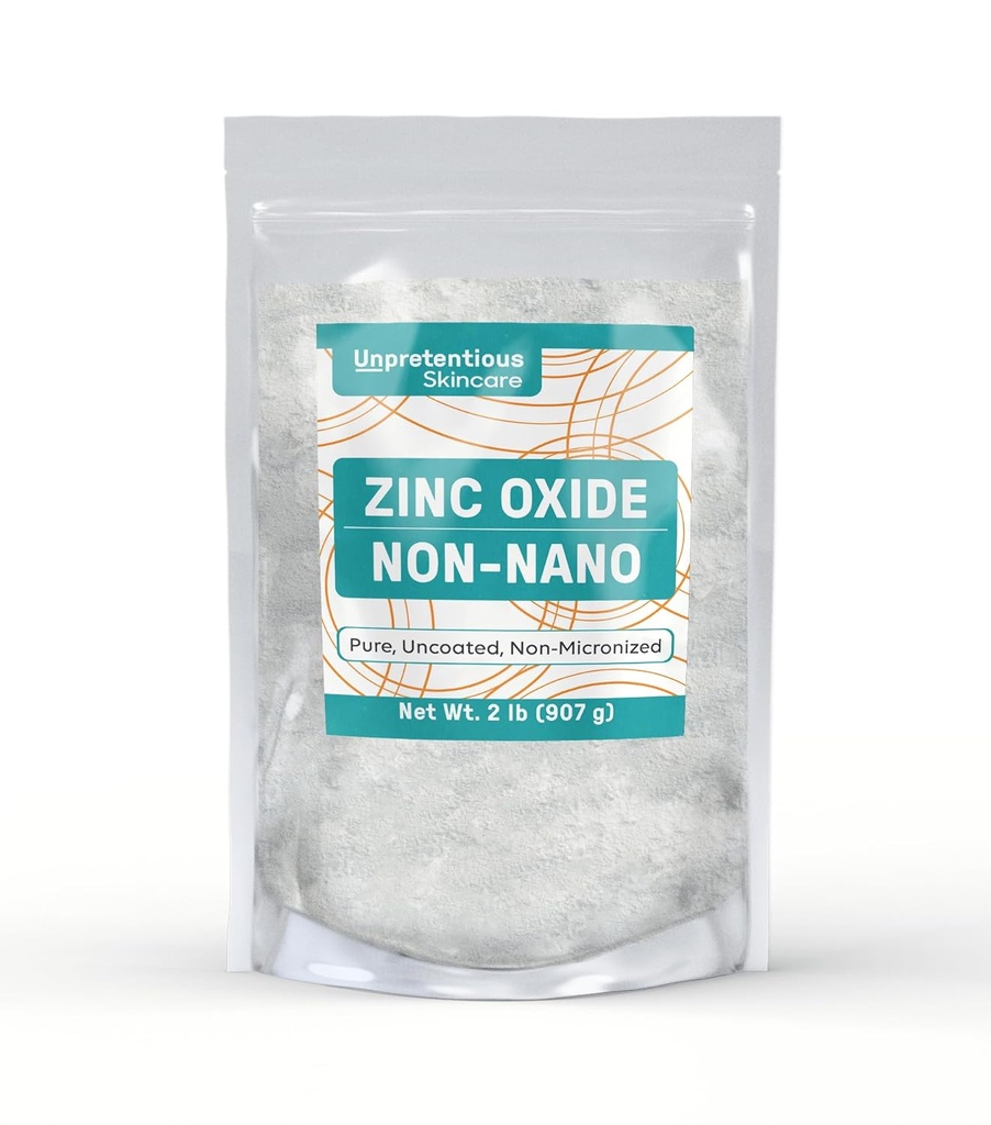 Oxyde de zinc non-nano sans prétention, pur et non couché, sac refermable pratique pour le stockage (2 livres)