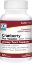Choix de qualité Traitement urinaire Soutien Cranberry + Comprimés probiotiques avec vitamines Compte 60