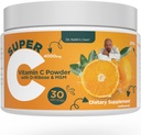 Dr Keith's Own Super C-High Dose Powdered Vitamine C 4000mg avec D-Ribose, Glycine, MSM-Highly Absorbable, Stomach-Afriendly, Collagen Boost, Imune Support-Non aromatisé, 200 Grams (30 portions)