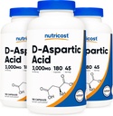 Capsules d'acide d-aspartique Nutricost (180 capsules) (3 bouteilles)