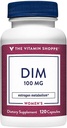 La Vitamine Shoppe DIM 100MG avec Bioperine Black Pepper Extract, soutient le métabolisme estrogène pour la santé des femmes (120 capsules)