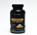 Supplément santé Gut Coreboost avec Ashwagandha, graines de carome, curcuma - Prébiotiques et probiotiques pour les femmes et les hommes - 2 Million CFU-Meilleur pour la santé digestive, Bloating Relief, Gas Reduction