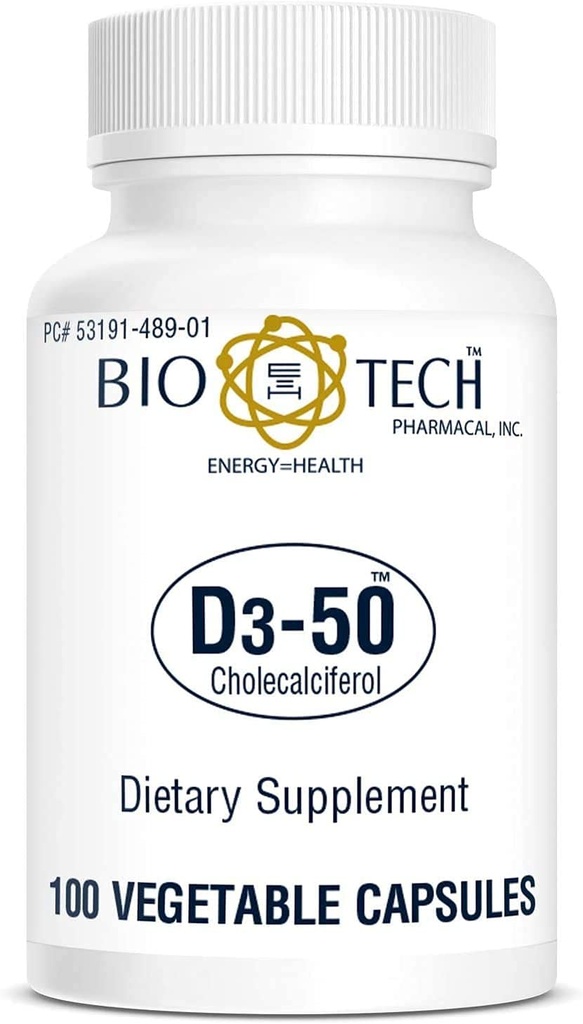 Bio-Tech Pharmacal Vitamine D3 (D3-50 50k UI, 100 Vég.)