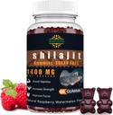 Gummies Shilajit pour les hommes et les femmes - 1400mg, Supplément Himalayen pur, haut en minéraux et acide fulvic, énergie, cerveau, Immunity Boost, Raspberry Watermelon Flavor