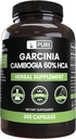 INGRÉDIENTS ORIGINAUX Garcinia Cambogia, Pas de Magnésium ou de Rice Filters, Toujours Pure, Lab Vérifié (365 comte)