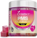 Impact PMS Gummies – 60 Comte Multivitamines Femmes, Relief Menstruel Cramp PMS – Suppléments de soutien PMS Relief & Natural Hormone Balance