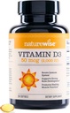 NatureWise Vitamin D3 2000iu (50 mcg) 200-Day Supply for Immune Support, Healthy Muscle Function, and Bone Health - Non-GMO, Gluten Free in Organic Extra Virgin Olive Oil, (Mini Softgel), 200 Count