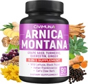 Arnica Capsules avec Arnica, graines de raisin, curcuma et plus - 90 Capsules pour 3 mois d'approvisionnement