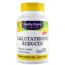 Origines saines L-glutathion 250 mg (Sétria, non-OGM, sans gluten, antioxydant, soutien immunitaire, soutien de la peau), 60 capsules de légumes