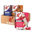 Barre spéciale de protéines K Bar, substitut de repas, collations de protéines en vrac, boîte de variétés (3 boîtes, 18 dénombrements)