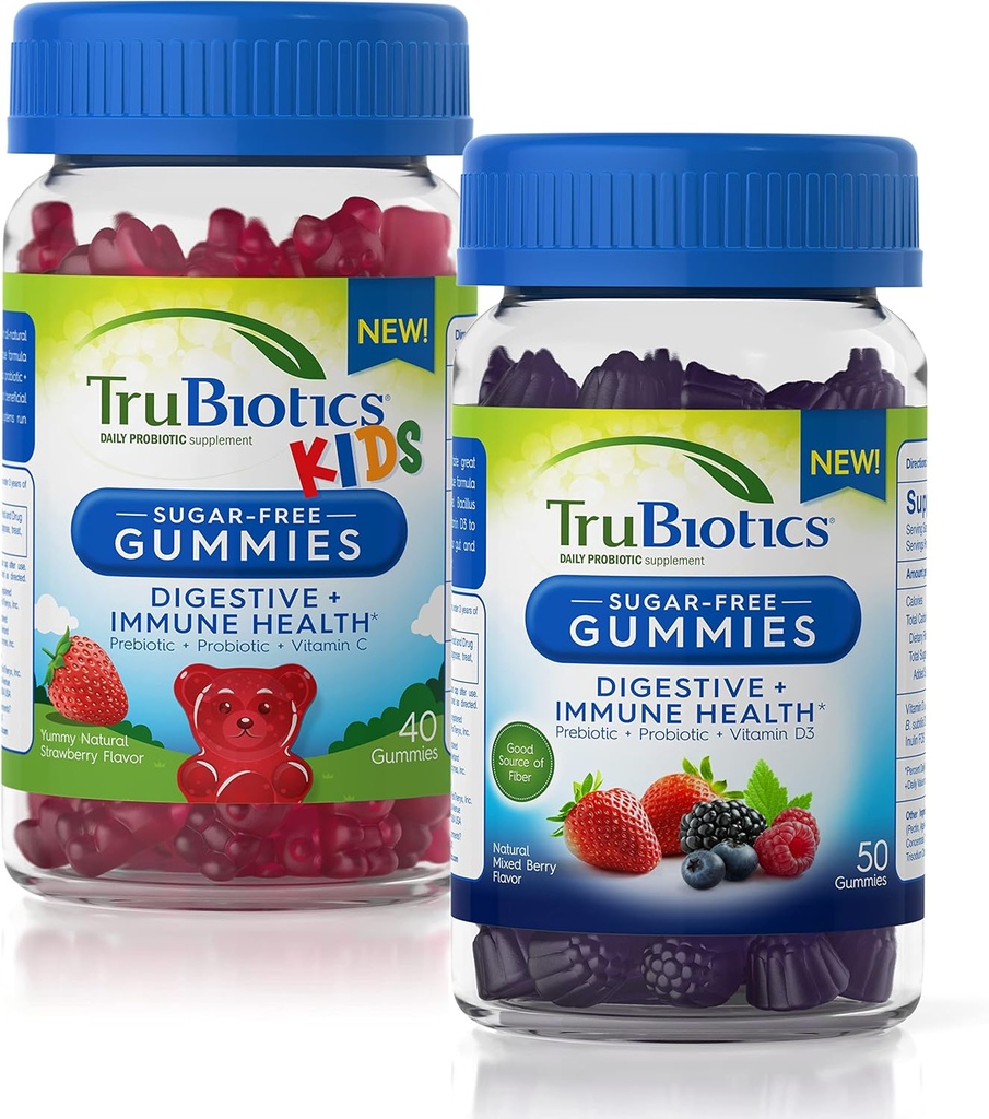 TruBiotics Sugar-Free Gummies for Digestive + Immune Health for Adults and Children Bundle