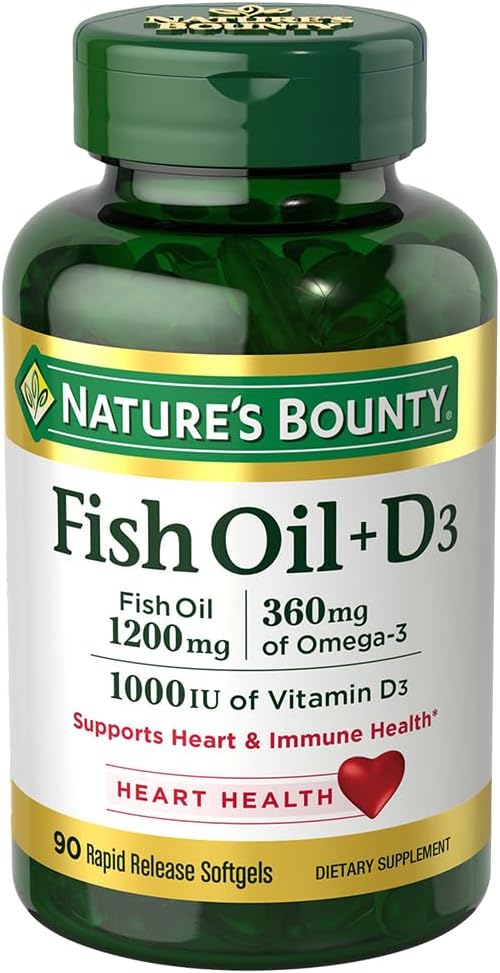Huile de poisson de la nature et vitamine D3, 90 Compte