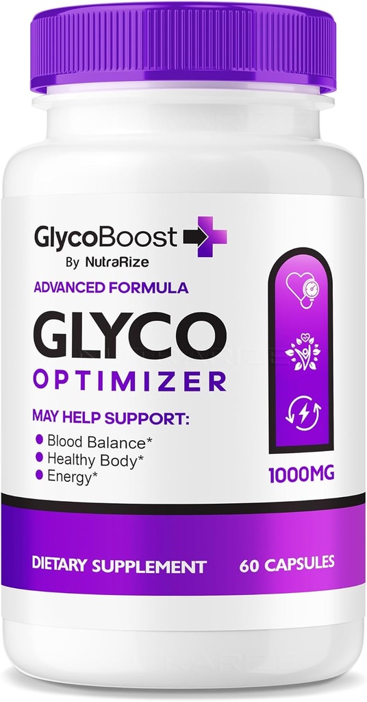 NutraRize GlycoBoost - Formule officielle de soutien du sang Glyco Boost, Toutes les capsules naturelles pour des niveaux sains et stables, GlycoBoost Blood Vessel Cleaner, Glyco Boost Optimizer (60 capsules)