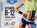 Patchs Premium Grade B12 30 jours B12 Patch – Fabriqué avec la vitamine B12 méthylcobalamine pour l'énergie et la vitamine Guarana - 100% Fabriqué aux États-Unis