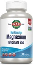 Glycinate de magnésium KAL, Bisglycinate de magnésium entièrement chélaté, supplément de magnésium à absorption élevée, os sains, muscles, relaxation et soutien au stress, non-OGM 160 compte