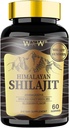 WXW Himalayan Shilajit Gummies, 60 comte, Blueberry Flavor, soutient après la récupération de l'entraînement, système immunitaire, digestion, esprit et mémoire, coeur sain, capacités cognitives (1 bouteille, Shilajit or)