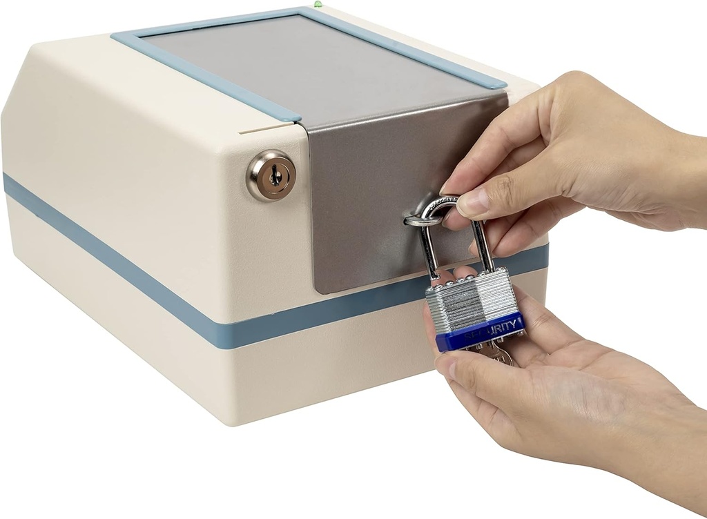 e-Pill CompuMed Safe - Tamper Resistant Automatic Pill Dispenser - Metal Security Cover with Padlock