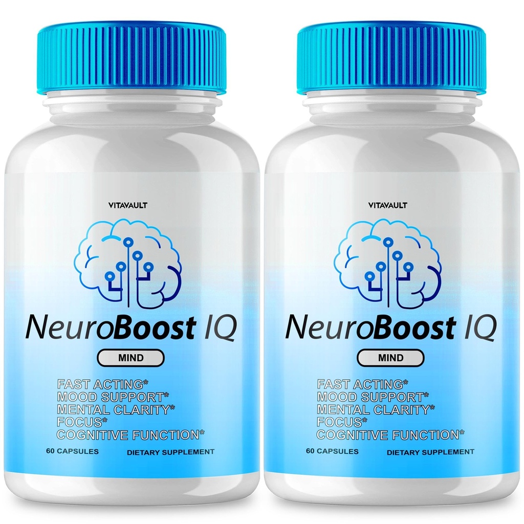(2 Pack) Capsules NeuroBoost IQ : améliorez votre mémoire et votre santé cérébrale grâce à notre supplément Neuro Tech IQ